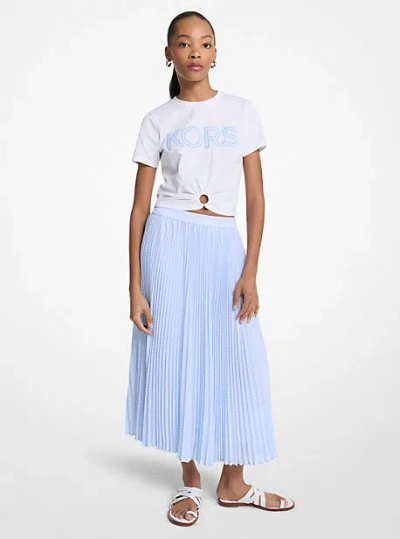 Michael Kors Pleated Georgette Midi Skirt