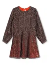 Michael Kors Pleated Leopard-print Dress In Red