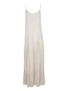 Michael Kors Pleated Maxi Dress In White