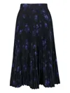 Michael Kors Collection Pleated Circle Skirt In Multi