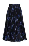 Michael Kors Pleated Midi Skirt In Print