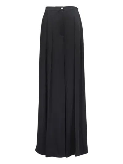 Michael Kors Pleated Palazzo Pants In Black
