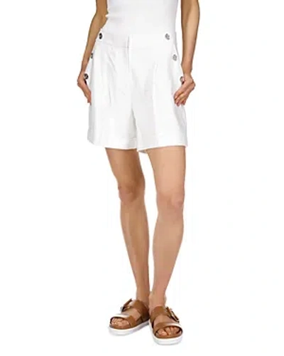 Michael Kors Pleated Sailor Shorts In White