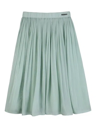 Michael Kors Pleated Skirt In Green