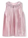 Michael Kors Pleated Sleeveless Dress In Pink