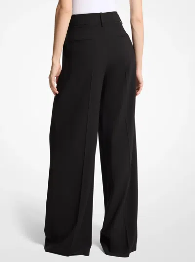 Michael Kors Pleated Wool Trousers In Black