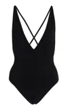Michael Kors Plunged-neck Bodysuit In Black