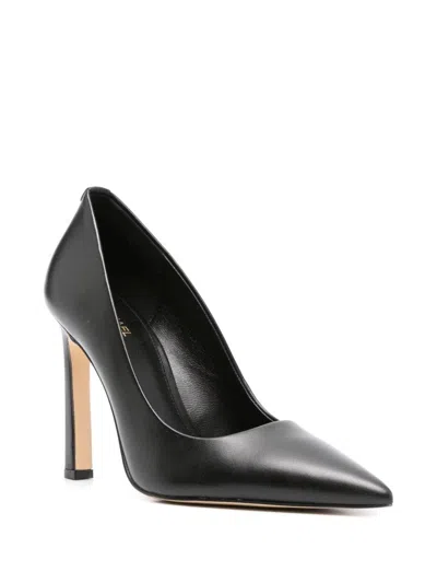 Michael Kors Pointed Toe Pumps With High Stiletto Heel And Glossy Finish In Black