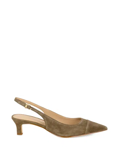 Michael Kors Pointed-toe Slingback Pumps In Brown