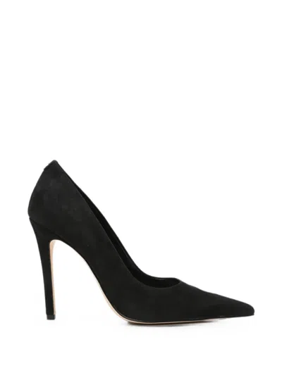 Michael Kors Pointed-toe Suede Heeled Pumps In Black