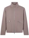 Michael Kors Double Breasted Zip Mock Collar Jacket