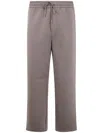 Michael Kors Elastic-waistband Cotton Trousers In Gray