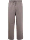 Michael Kors Elastic-waistband Cotton Trousers In Gray