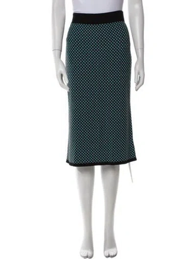 Pre-owned Michael Kors Polka Dot Print Knee-length Skirt In Black