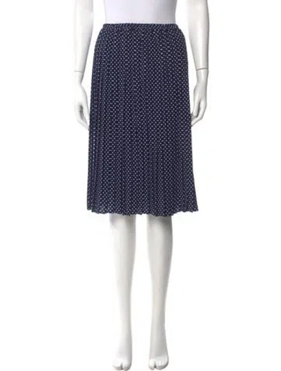 Pre-owned Michael Kors Polka Dot Print Knee-length Skirt In Blue