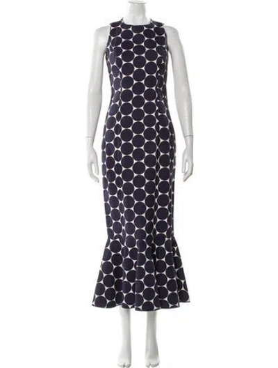 Pre-owned Michael Kors Polka Dot Print Long Dress In Multi