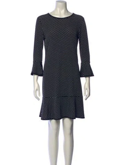 Pre-owned Michael Kors Polka Dot Print Mini Dress In Blue