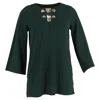 Michael Kors Polka Dot Print With Gold Embellishment Blouse In Green Polyester In Green
