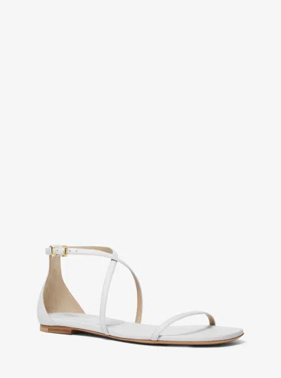 Michael Kors Polly Leather Sandal In White