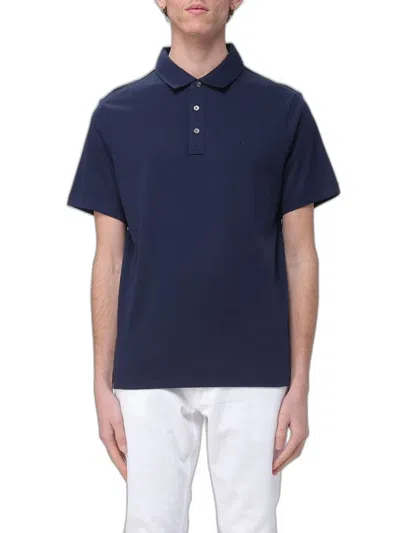 Michael Kors Polo Con Placca Logo In Blue