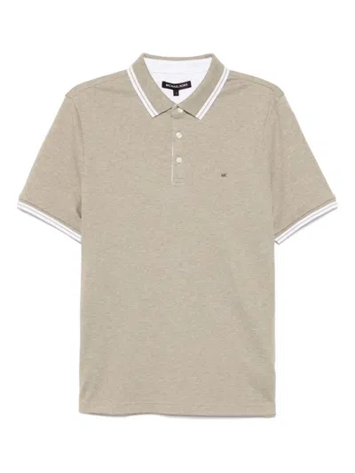 Michael Kors Polo Shirt In Khaki Heather