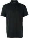 Michael Kors Logo Plaque Polo In Black