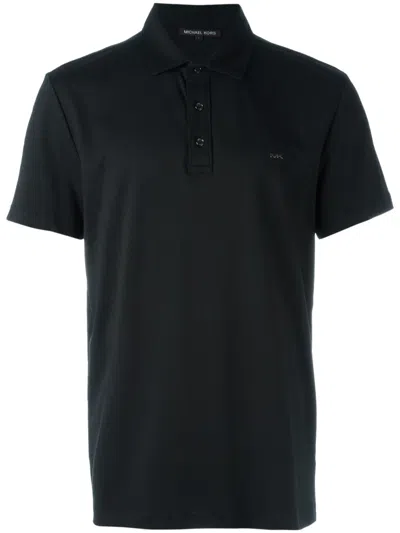 Michael Kors Polo Shirt With Logo Plaque In Black