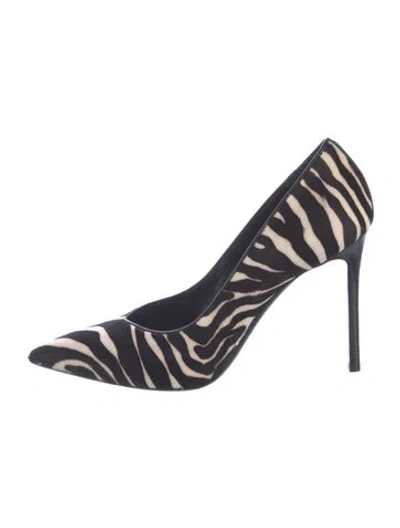 Pre-owned Michael Kors Ponyhair Animal Print Pumps In Blue