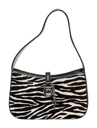 Pre-owned Michael Kors Ponyhair Shoulder Bag In Black