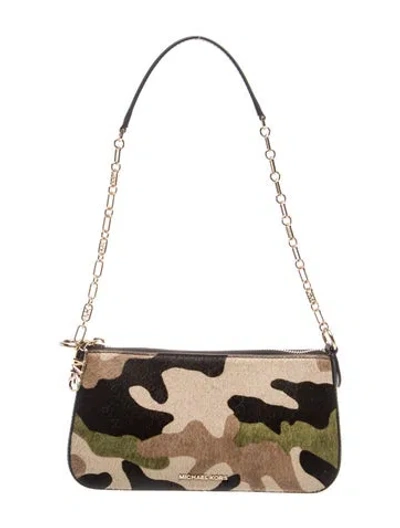 Pre-owned Michael Kors Ponyhair Shoulder Bag In Brown