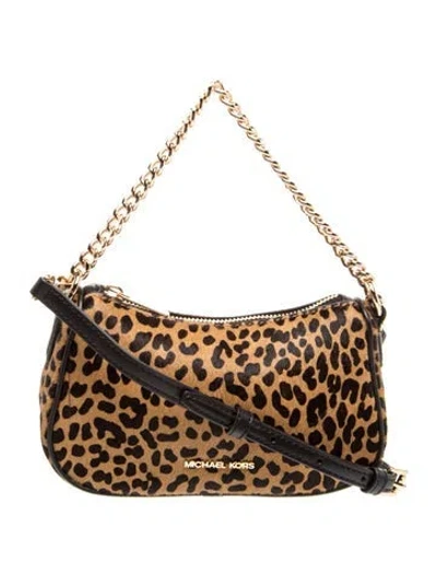 Pre-owned Michael Kors Ponyhair Shoulder Bag In Multi