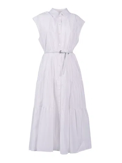 Michael Kors Poplin Midi Shirt Drs In White