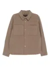 Michael Kors Poplin Shirt Jacket In Brown