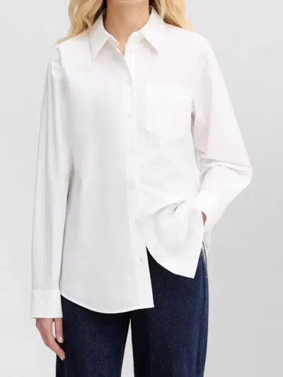 Michael Kors Poplin Shirt Long Sleeves Chest Pocket In White