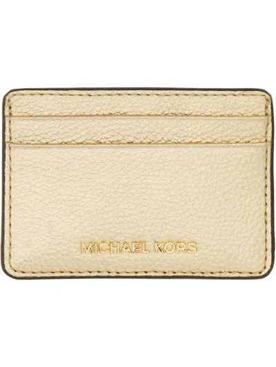 Michael Kors Portacarte Con Logo In Gold