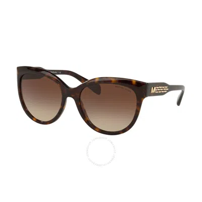 Michael Kors Portillo Smoke Gradient Cat Eye Ladies Sunglasses Mk2083f 300613 57 In Brown