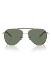 Michael Kors Portugal 59mm Pilot Sunglasses In Green