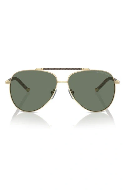 Michael Kors Portugal 59mm Pilot Sunglasses In Green