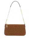 Michael Kors "empire" Logo Chain Strap Woven Pouch