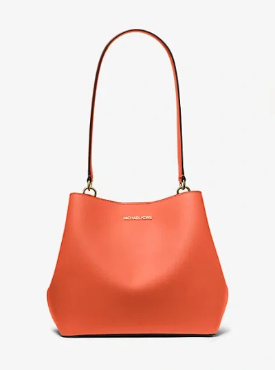 Michael Kors Pratt Medium Shoulder Bag In Red