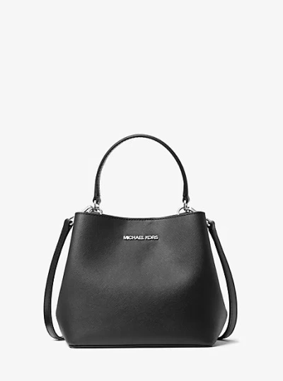 Michael Kors Pratt Small Convertible Shoulder Bag In Black