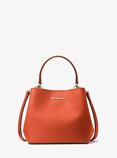 Michael Kors Pratt Small Shoulder Bag In Red