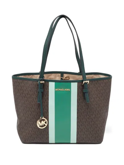Pre-owned Michael Kors  Jet Set Monogram Tote Bag
