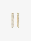 Michael Kors Precious Metal-plated Brass Baguette Drop Earrings In Gold