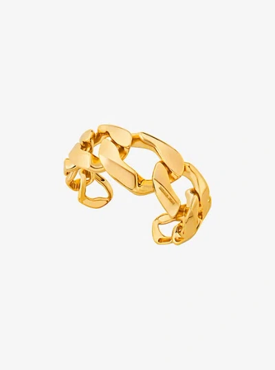 Michael Kors Precious-metal Plated Brass Curb-chain Cuff In Gold