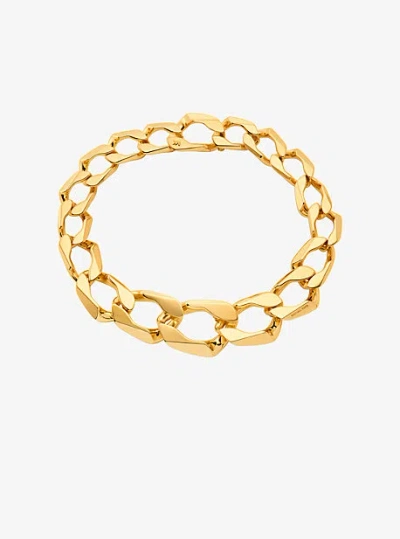 Michael Kors Precious-metal Plated Brass Curb Link Necklace In Gold