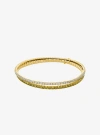 Michael Kors Precious Metal-plated Brass Double Wrap Stretch Tennis Bracelet In Gold