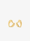 MICHAEL KORS PRECIOUS METAL-PLATED BRASS HEART STUD EARRINGS