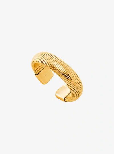 Michael Kors Precious Metal-plated Brass Tubogas Cuff In Gold