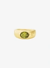 Michael Kors Precious Metal-plated Cubic Zirconia Signet Ring In Gold